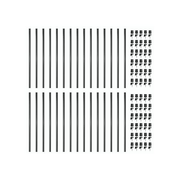 Nuvo Iron CONTRACTOR VALUE PACK - 26 in LONG x 3/4 in DIAMETER BLACK GALVANIZED STEEL ROUND BALUSTERS CR26 - main